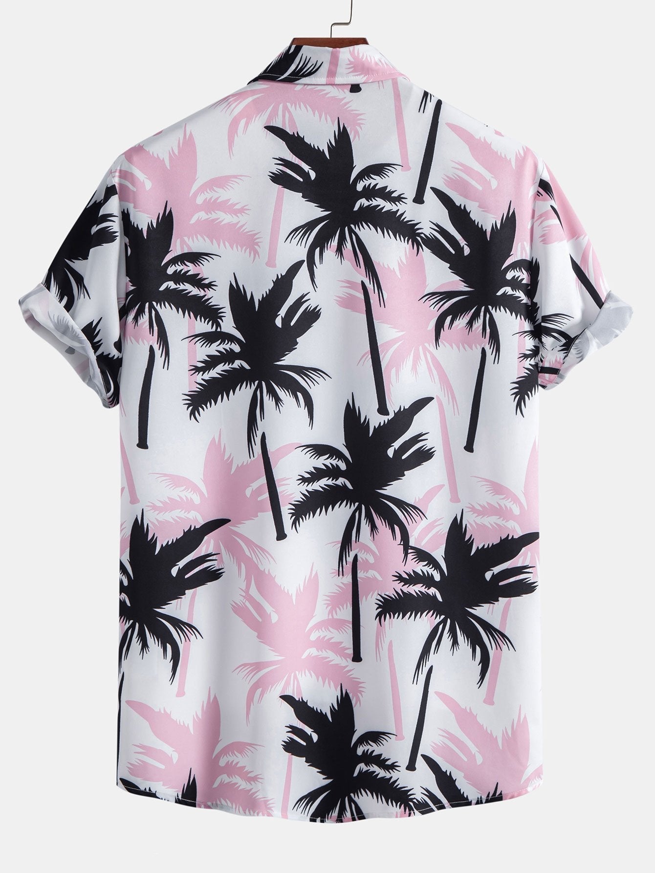 Palm Tree Print Button Up Shirt