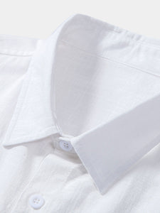 Linen Look Cotton Button Up Shirt