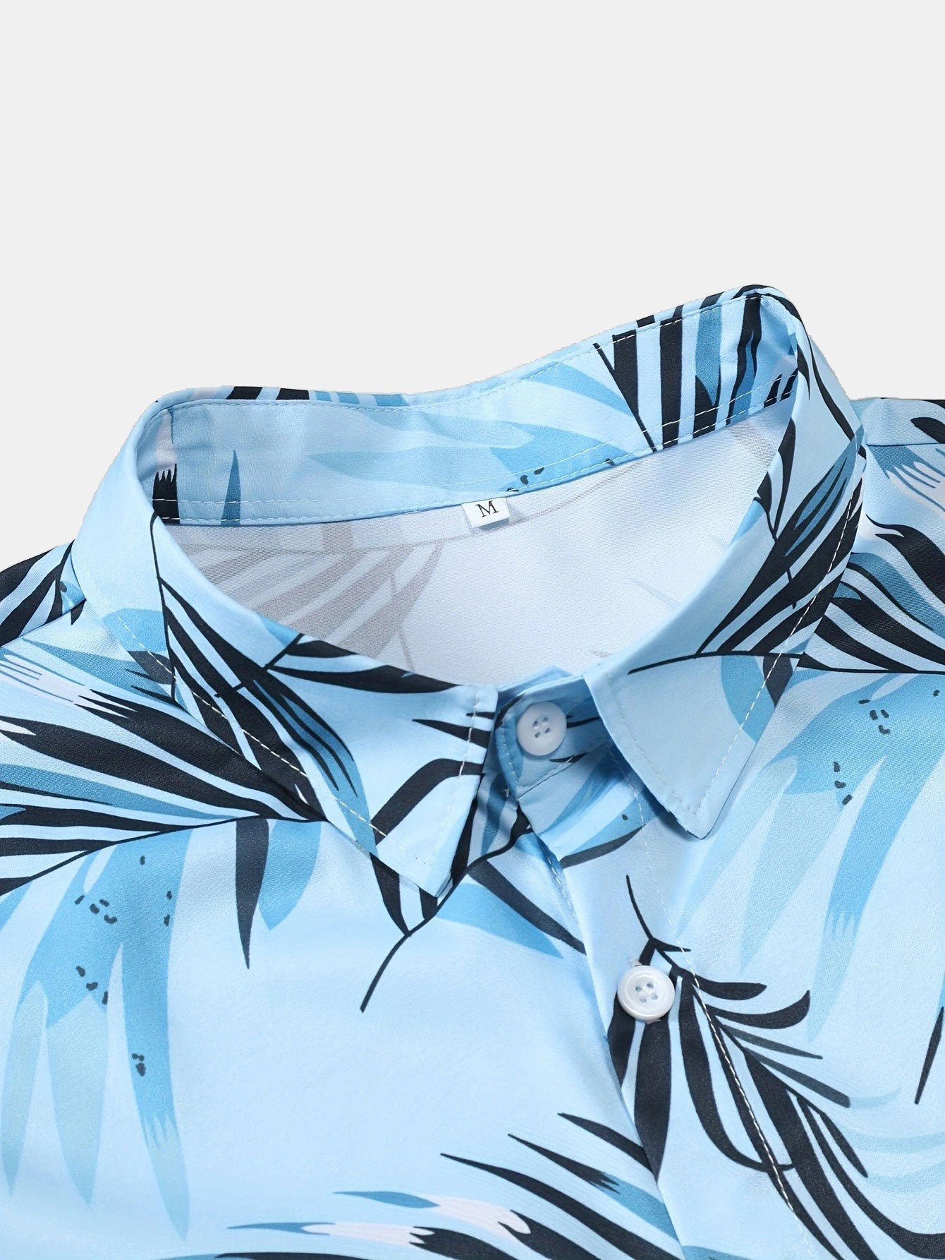 Leaf Print Button Up Shirt