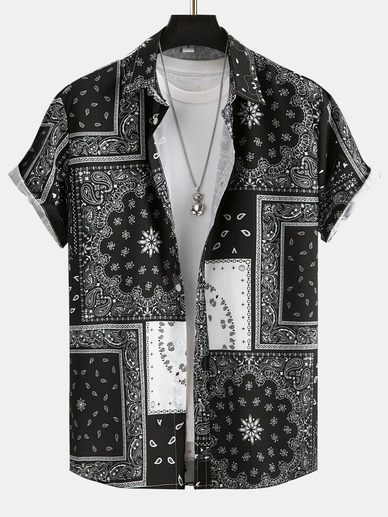 Paisley Print Button Up Shirt #Random Pattern Design#