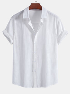 Linen Look Cotton Button Up Shirt