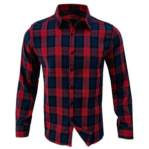 Men's Flannel Plaid Long Sleeve Shirt 26185028X