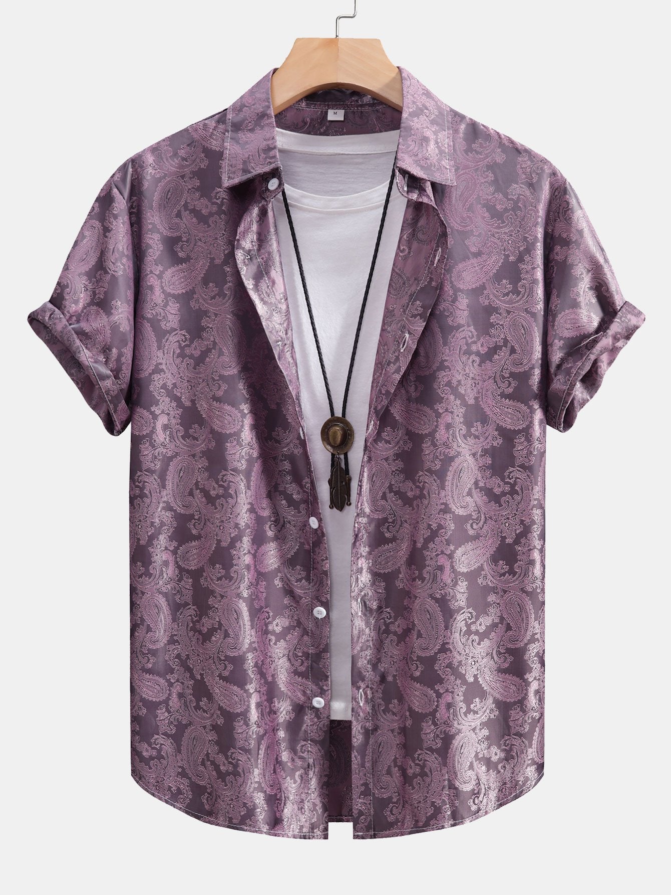 Paisley Print Satin Shirt