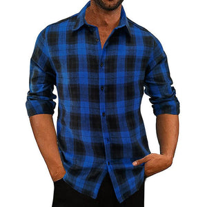 Men's Flannel Plaid Long Sleeve Shirt 26185028X