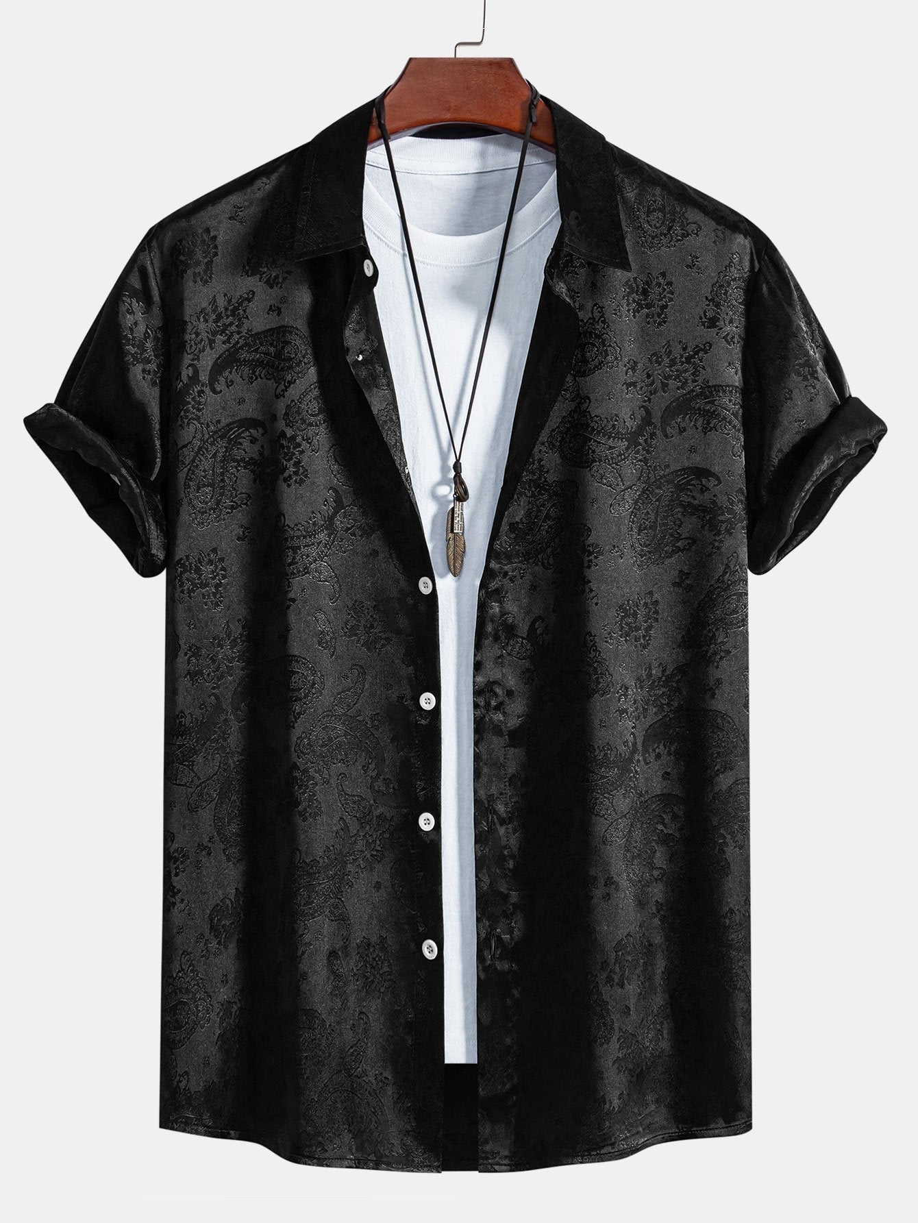 Paisley Print Satin Shirt