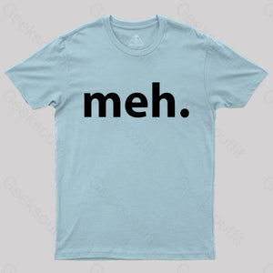 Meh Geek T-Shirt Light Blue / S