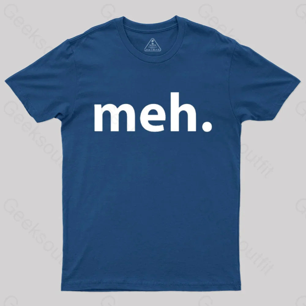 Meh Geek T-Shirt Navy / S