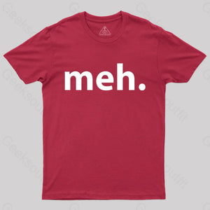 Meh Geek T-Shirt Red / S