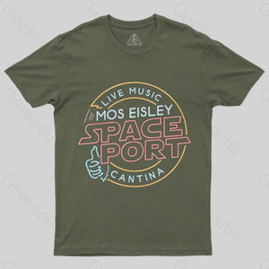 Mos Eisley Space Port T-Shirt Army Green / S