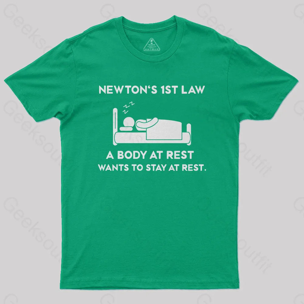 Newton’s First Law T-Shirt Green / S