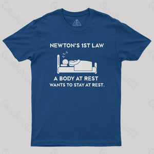 Newton’s First Law T-Shirt Navy / S