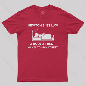 Newton’s First Law T-Shirt Red / S