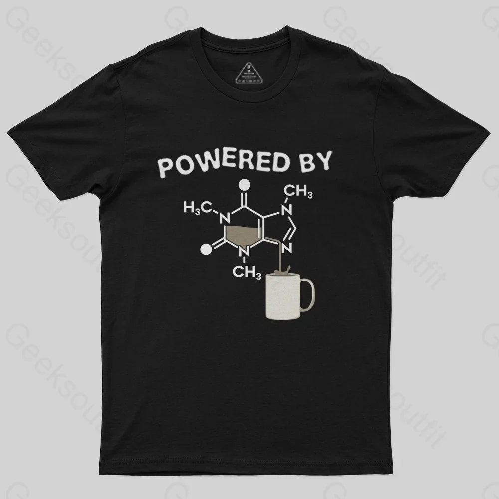 Powered By Caffeine Unisex Geek T-shirt - Geeksoutfit