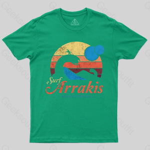 Visit Arrakis Nerd T-Shirt Green / S