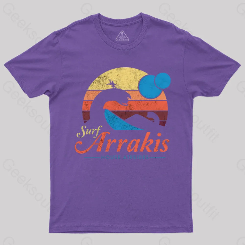 Visit Arrakis Nerd T-Shirt Purple / S