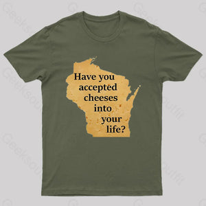 Wisconsin Cheese Pun T-Shirt Army Green / S