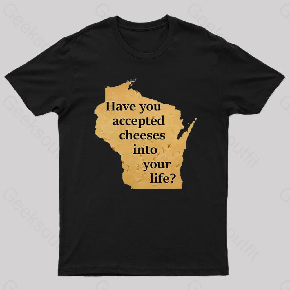 Wisconsin Cheese Pun T-Shirt Black / S