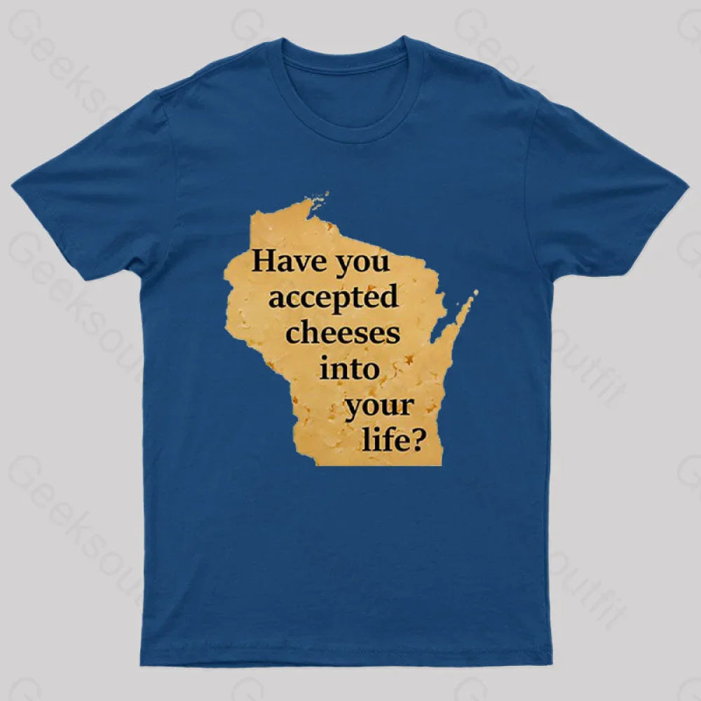 Wisconsin Cheese Pun T-Shirt Navy / S