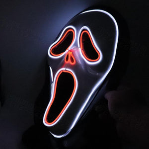 Halloween Scary Skull Led Glowing Screaming Mask
