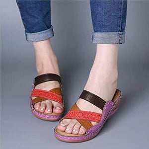 Women Premium Orthopedic Open Toe Sandals Vintage Anti Slip Breathable Summer