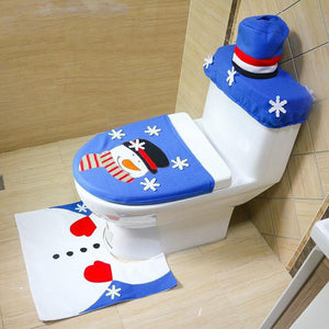 Christmas Santa Toilet Seat Cover Set