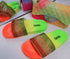 Women Ice Cream Color Rainbow Rhinestone Slippers