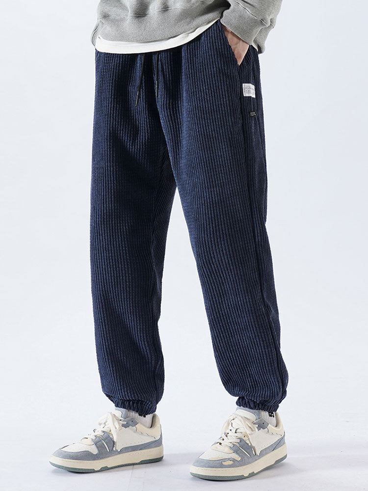 Men's Drawstring Corduroy Pants