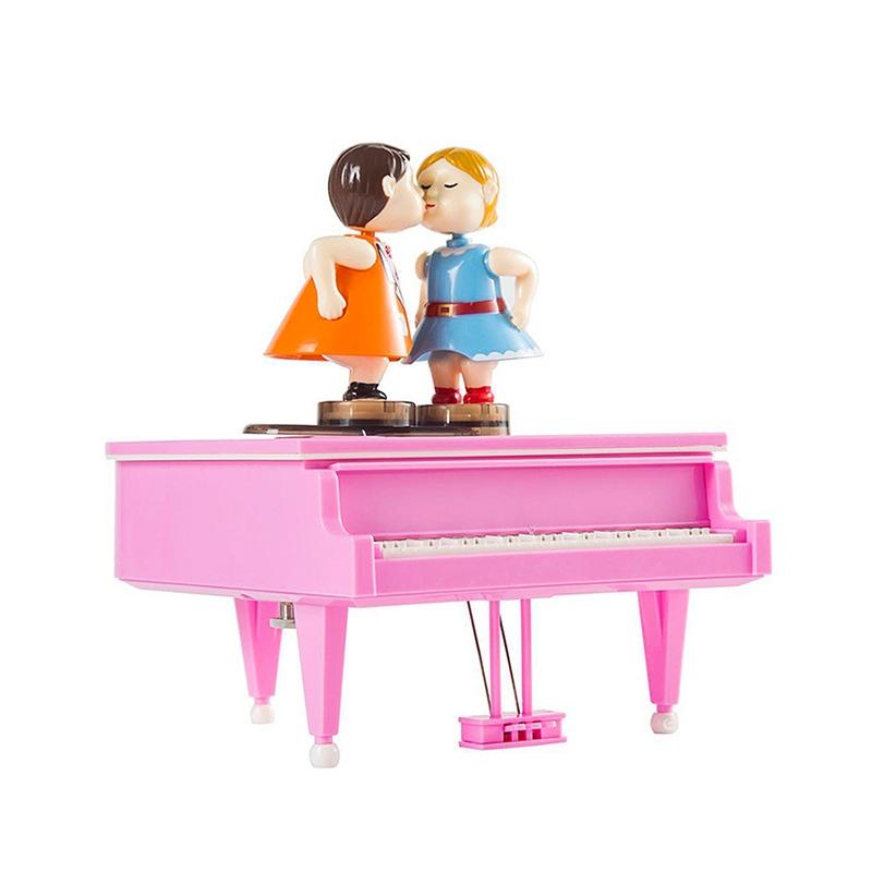 Classic Vintage Turn Dance Piano Music box Creative cartoon Doll storage box Valentine's Day gift Home decoration box