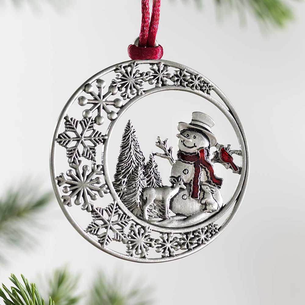 Solid Pewter Christmas Tree Ornaments