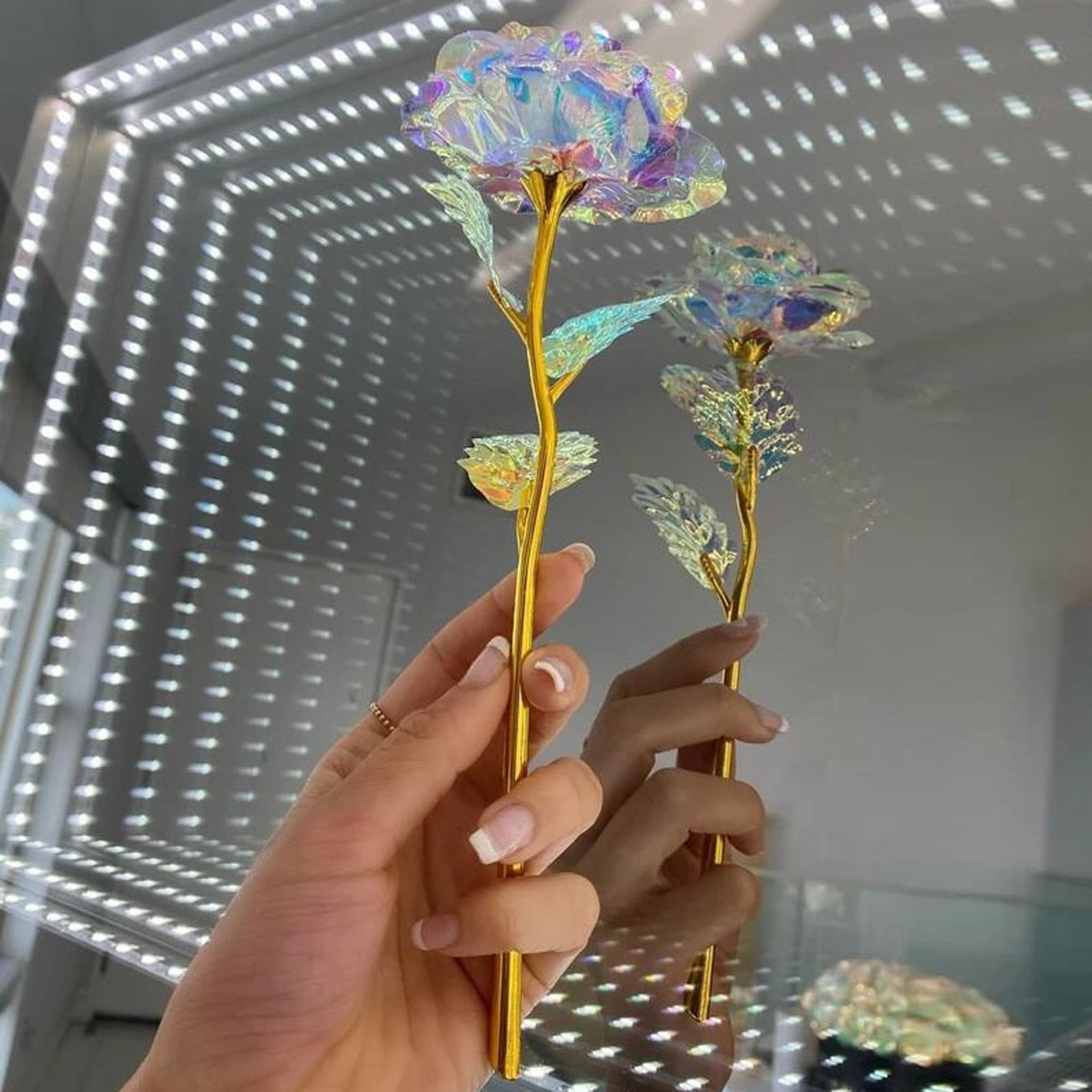 Colorful Luminous Rose Artificial Led Light Flower