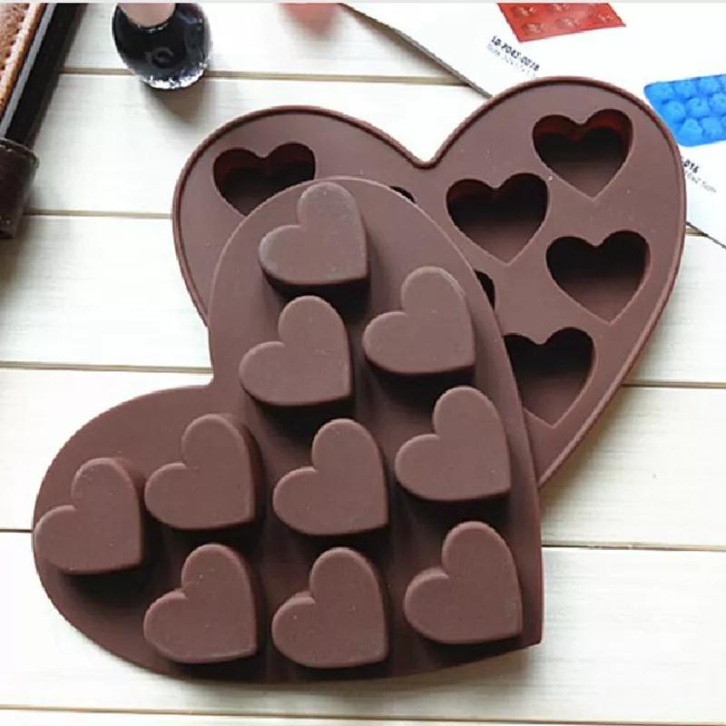 Diy Silicone Heart Chocolate Mold Baking Mold