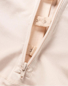 Zipper Button Triangle Lace Bodyshaper