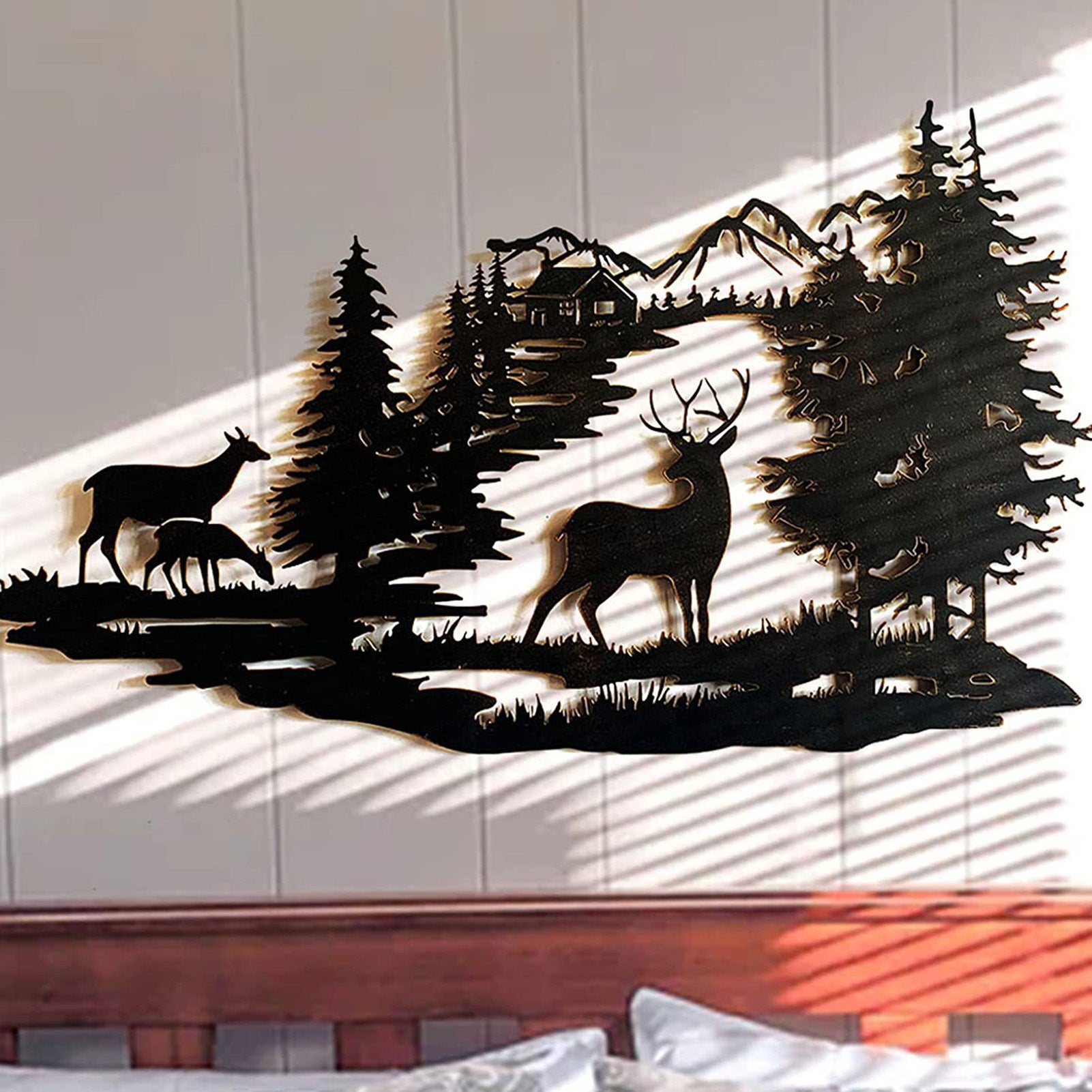 Wrought Iron Forest deer Art Crafts