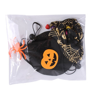 Halloween Skull Pattern Cat Hat Set