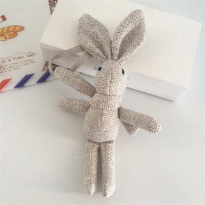NEW Rabbit Plush Animal Stuffed Dress Key chain TOY