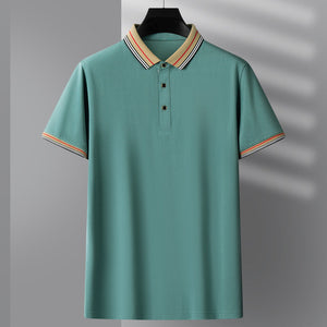 Silk Solid Color Printing Polo Shirt