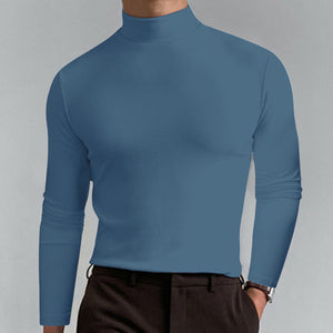 Long Sleeve Men's Solid Color T-shirt