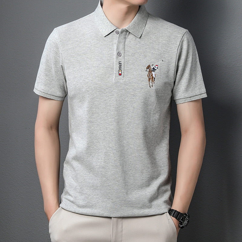 Cotton Lapel Oversize Polo Shirt