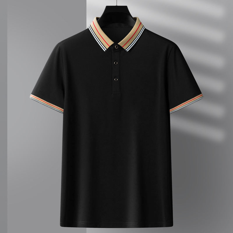 Silk Solid Color Printing Polo Shirt