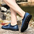 Men Large Size Breathable Mesh Fabric Hard Wearing Hand Stitching Shoes