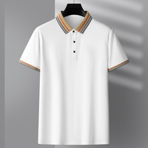 Silk Solid Color Printing Polo Shirt