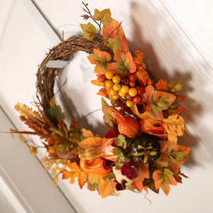 Thanksgiving Simulation Curved Melon Wreath