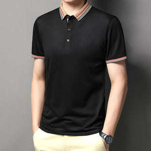 Silk Solid Color Printing Polo Shirt