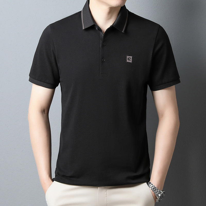 New Striped Business Casual Cotton Polo Shirt