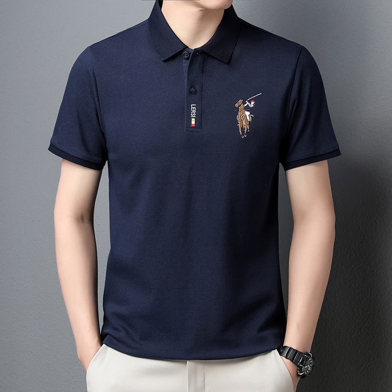 Cotton Lapel Oversize Polo Shirt