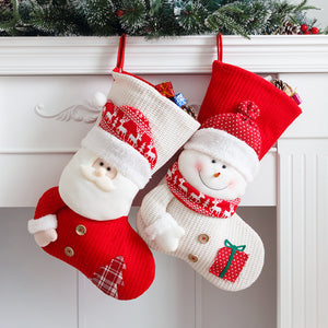 Knitted Candy Christmas Stocking