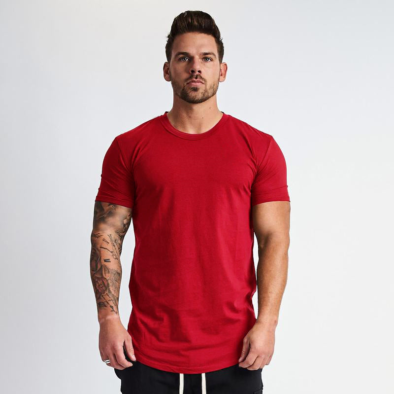 Round Neck Solid Cotton T-shirt