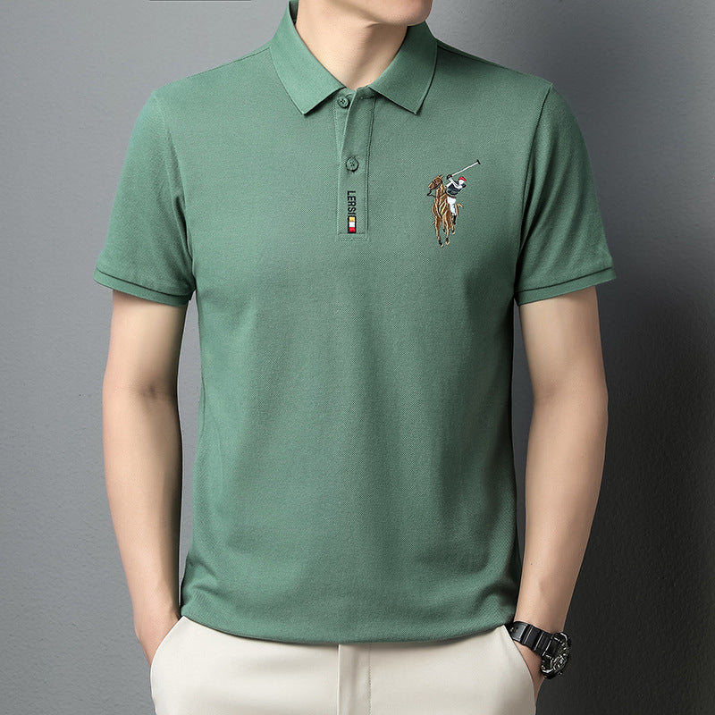 Cotton Lapel Oversize Polo Shirt