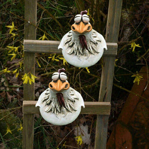 HOLIDAY OFFER Big Eye Chicken Garden Ornaments