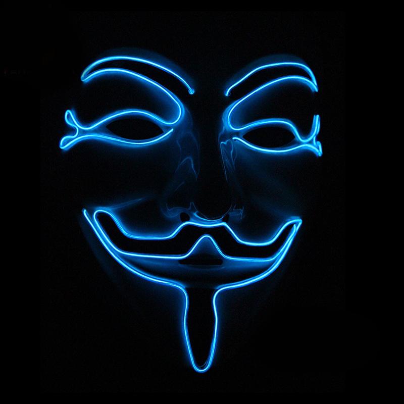 Halloween Vendetta Glowing Mask Prom Party Props